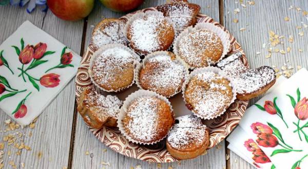 Овсяные кексы с яблоком и корицей, пошаговый рецепт с фото