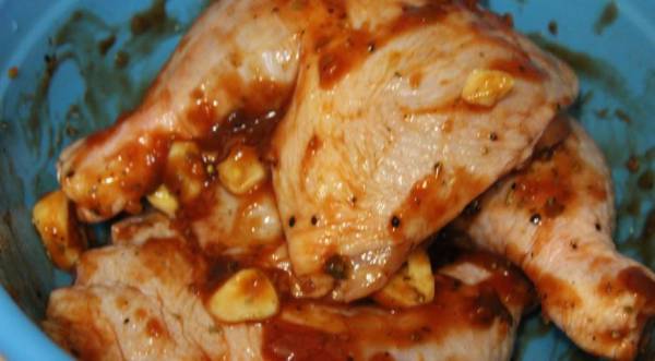 Куриные окорочка, запеченные в кетчупе , пошаговый рецепт с фото