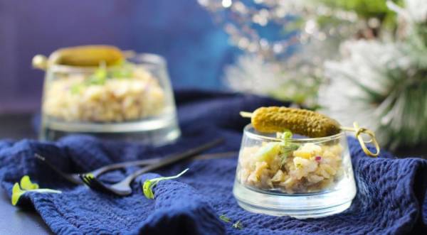 Картофельный салат с белой рыбой, пошаговый рецепт с фото