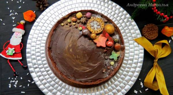 Шоколадно-каштановый тарт, пошаговый рецепт с фото