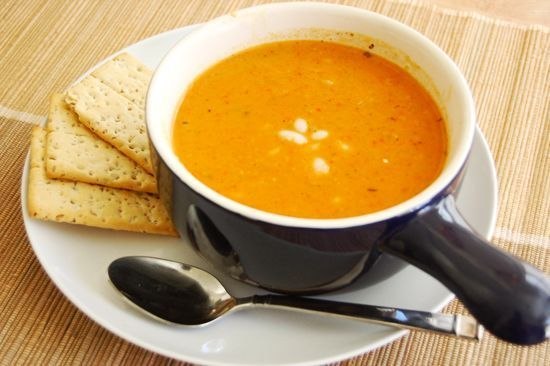 Овощной суп с белыми бобами