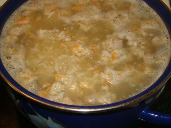 Суп с рыбными клецками