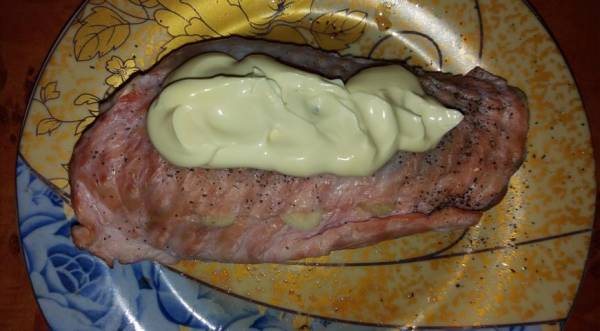Крыло индюшки на подушечке из картофеля-фри, пошаговый рецепт с фото
