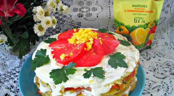Овощной торт , пошаговый рецепт с фото
