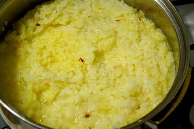 Шафрановый рис с сыром